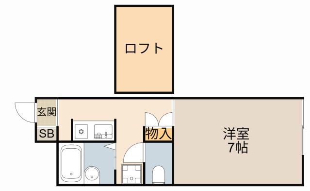 ソレイユ常盤(1K/2階)の間取り写真