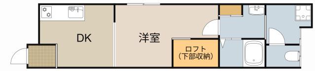 FUKUIBUNKA&TRUNK(1DK/2階)の間取り写真