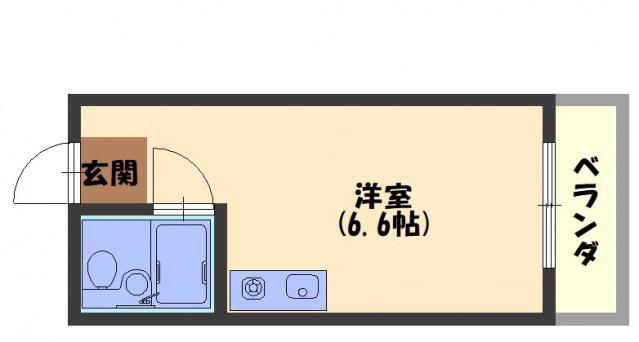 モナムール(ワンルーム/2階)の間取り写真