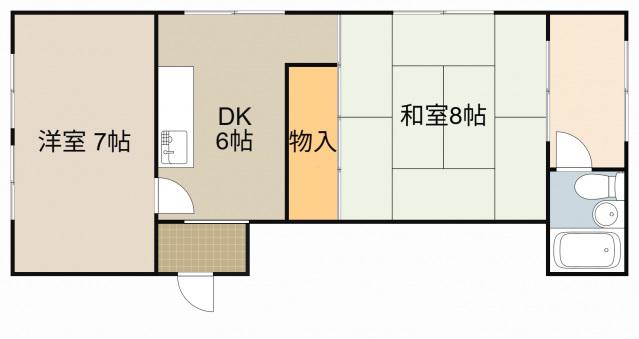 平賀マンション(2DK/2階)の間取り写真
