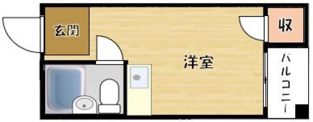 メゾンまどか(ワンルーム/1階)の間取り写真