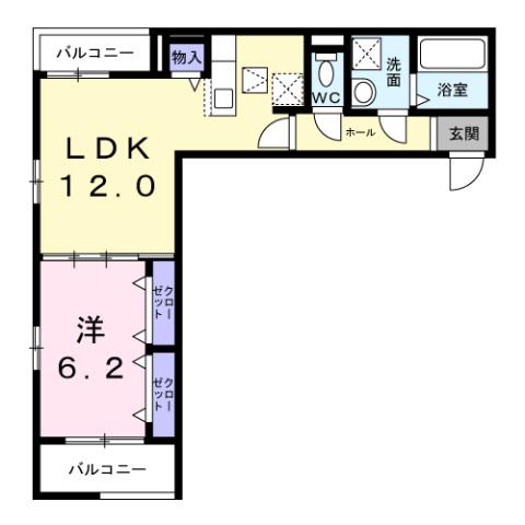 グレートエレガンス24(1LDK/2階)の間取り写真