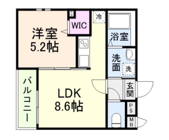 フジパレス向島町Ⅰ番館(1LDK/1階)の間取り写真