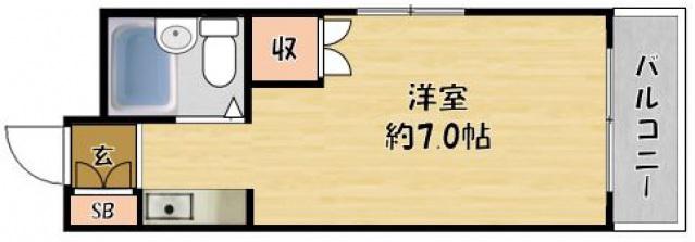 アーバン富士(ワンルーム/3階)の間取り写真