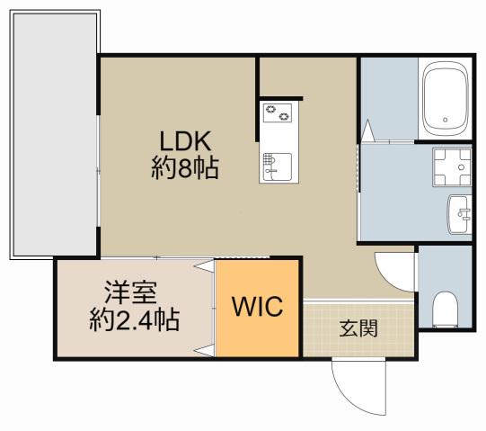 リアフラッツ香里園ノース(1LDK/3階)の間取り写真