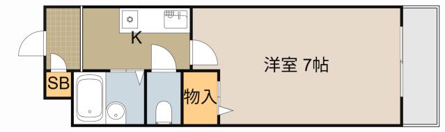 アーバンヨシダⅠ(1K/1階)の間取り写真