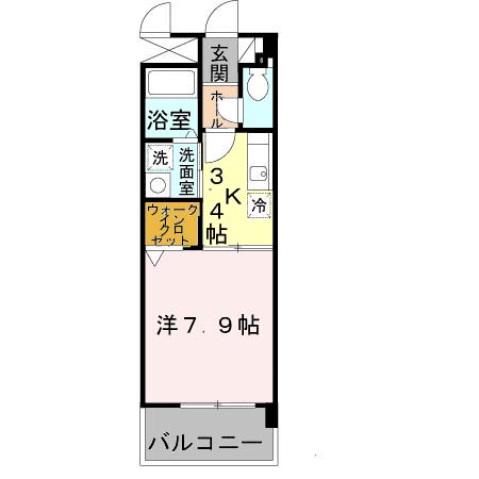 ALCYONE(1K/2階)の間取り写真