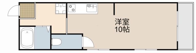 朝日マンション(ワンルーム/2階)の間取り写真