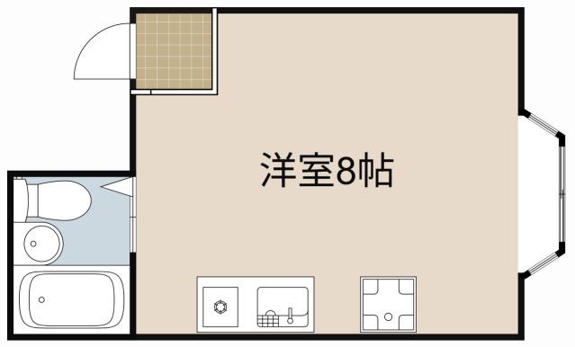 ハマンション香里(ワンルーム/2階)の間取り写真