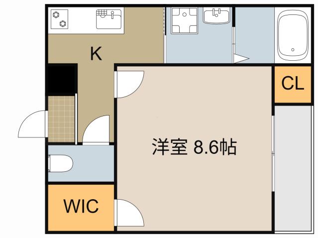 フジパレス西三荘Ⅲ番館(1K/3階)の間取り写真