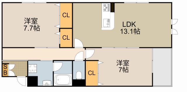 PASTON・COCO - パストーンココ(2LDK/3階)の間取り写真