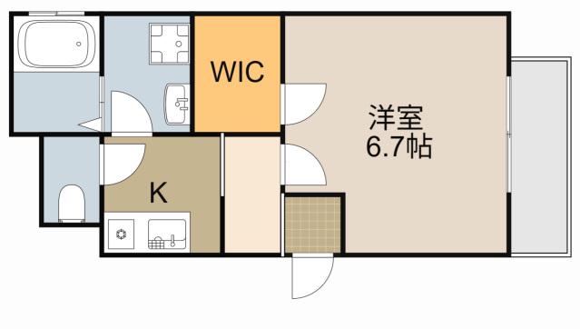 ALEGRIA寝屋川池田南(1K/1階)の間取り写真