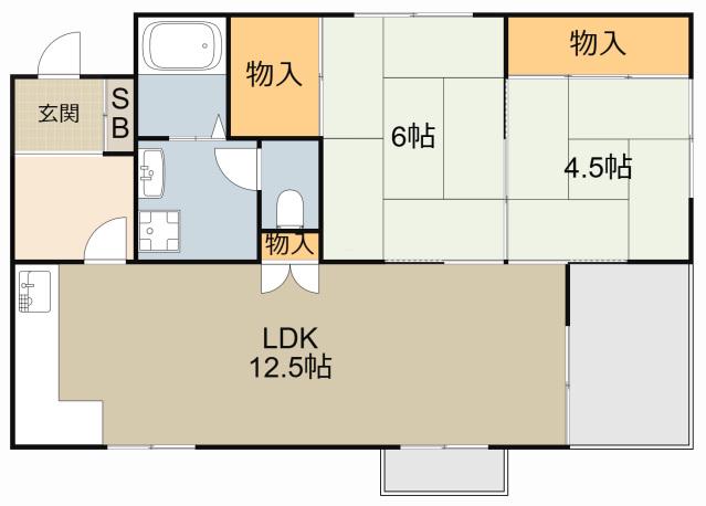 ガレリア清水町レジデンス(2LDK/3階)の間取り写真