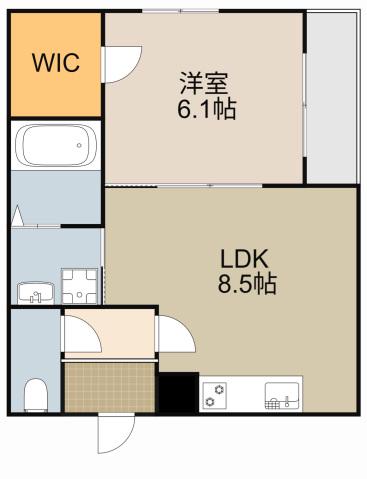 フジパレス大和田I番館(1LDK/3階)の間取り写真