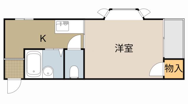 プレアール古川橋Ⅱ(1K/3階)の間取り写真