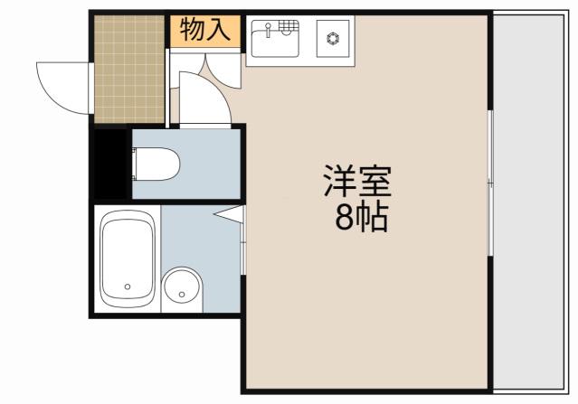 ドーミーオノ(ワンルーム/3階)の間取り写真