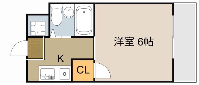 メゾン大和田(1K/4階)の間取り写真