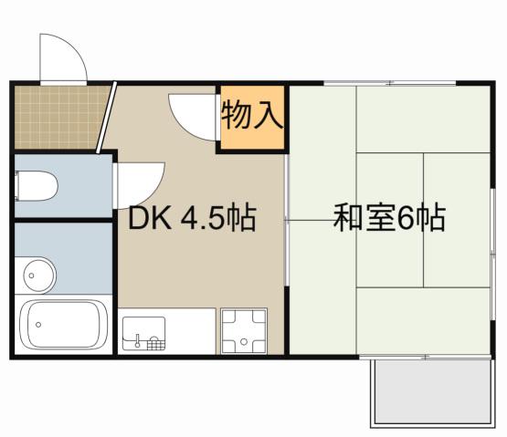 センチュリー寝屋川(1K/2階)の間取り写真