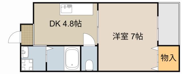 エルソル(1DK/1階)の間取り写真
