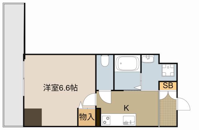 ルーチェ門真栄町(1K/4階)の間取り写真