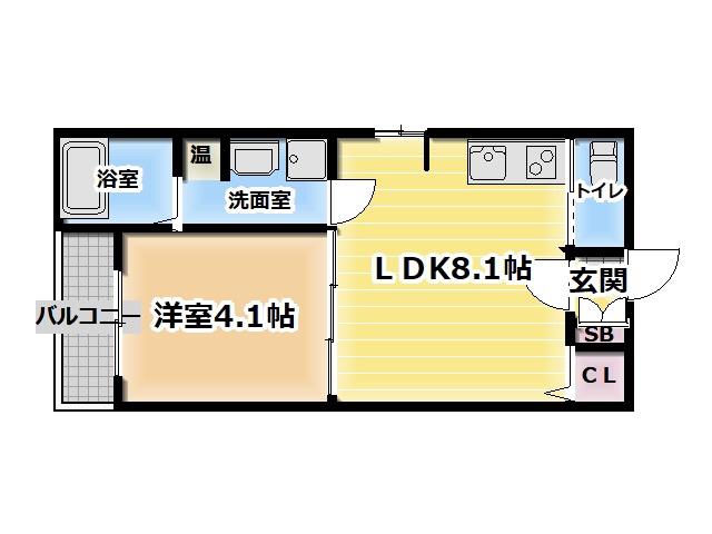 KVELL GARDEN 香里(1LDK/3階)の間取り写真