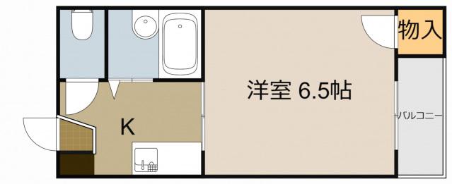 グランシャリオ(1K/3階)の間取り写真