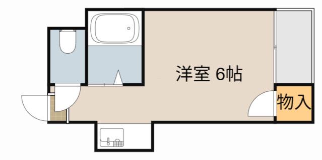 門真プリンスマンション(ワンルーム/4階)の間取り写真