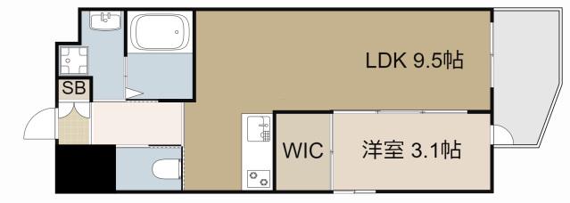 LUXE門真Ⅱ(1LDK/4階)の間取り写真
