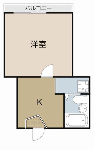 グリーンプラザ(1K/2階)の間取り写真