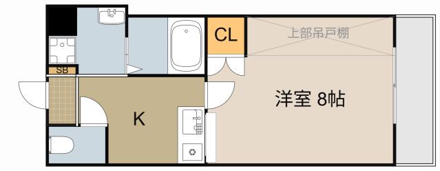 サンフレンドユーマンション(1K/4階)の間取り写真