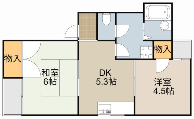 石戸マンション(2DK/3階)の間取り写真