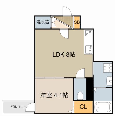 F ASECIA MIZAR(1LDK/3階)の間取り写真