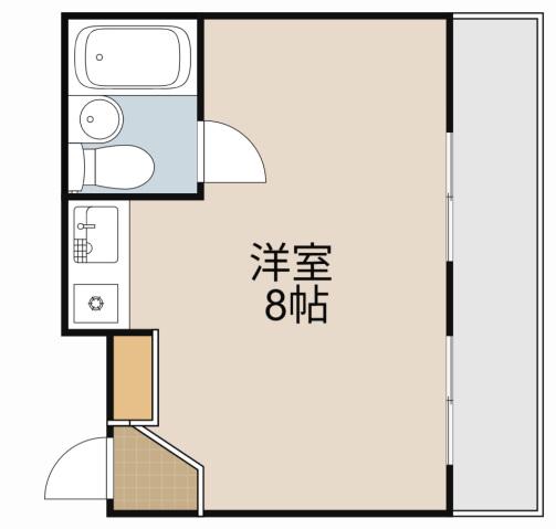 サンシャイン香里園Ⅱ(ワンルーム/3階)の間取り写真