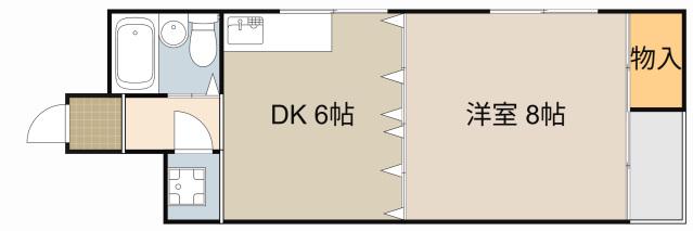 藤井マンション(1DK/3階)の間取り写真