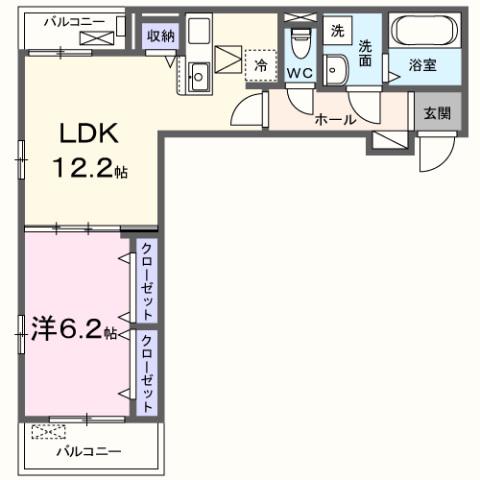 エストレーラ(1LDK/1階)の間取り写真