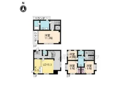 AN北白川(4LDK/1階)の間取り写真