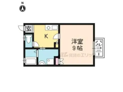 シャンツェ(1K/1階)の間取り写真