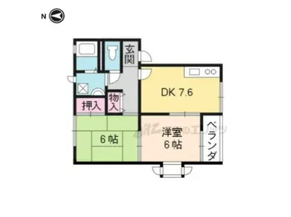 アドザックスコバヤシ(2DK/1階)の間取り写真