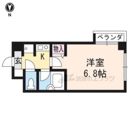 エリッツ9(1K/3階)の間取り写真