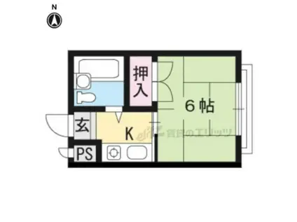 桜沢記念会館(1K/2階)の間取り写真