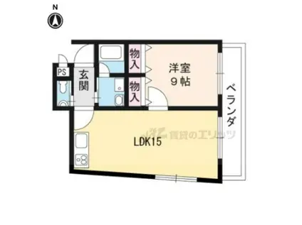 サウススプリングコート(1LDK/4階)の間取り写真