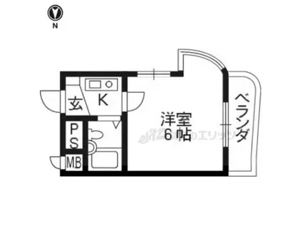 ルネサンス(1K/2階)の間取り写真