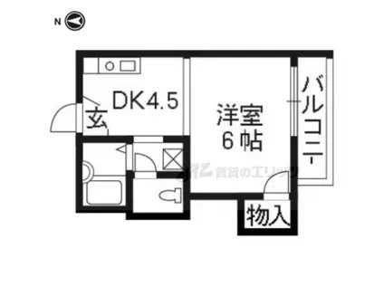 ルポズワール(1K/2階)の間取り写真