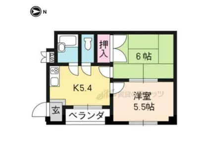 エクセルハイツ(2DK/2階)の間取り写真