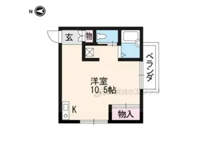 エスペランサ藤森(ワンルーム/2階)の間取り写真