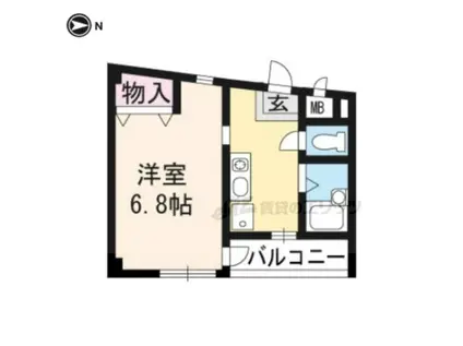 アーバンリゾート伏見稲荷(1K/3階)の間取り写真