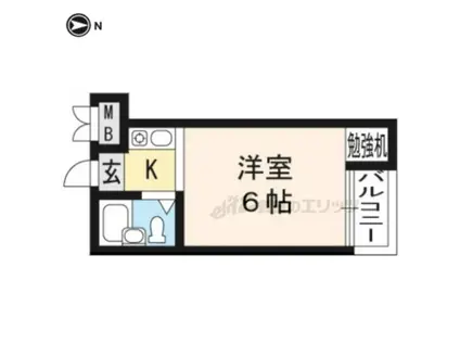 檸檬ハウス(1K/1階)の間取り写真