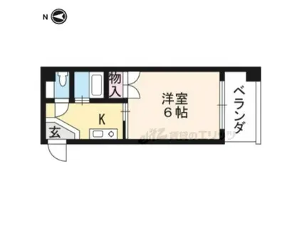 グローバル京都ビル(1K/4階)の間取り写真