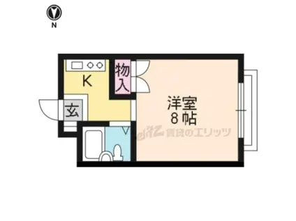 ニューハイツ橋(1K/2階)の間取り写真