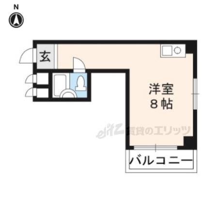 ハイツチロル(ワンルーム/3階)の間取り写真